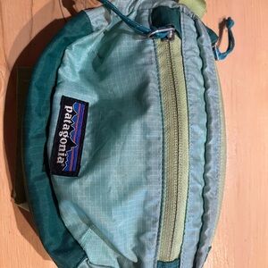 Patagonia Aqua and Lime Belt Bag